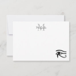 Tarjeta Pequeña Monograma Personalizado del Ojo de Horus Símbolo E