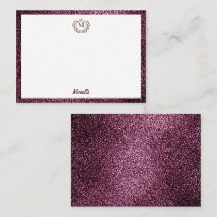 Tarjeta Pequeña Monograma Personalizado mínimo Nombre emblema Escu