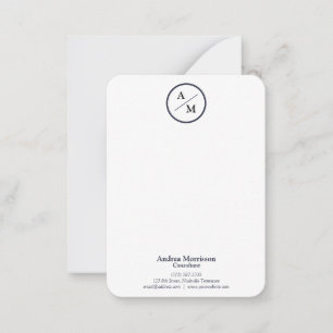 Tarjeta Pequeña Monograma profesional moderno