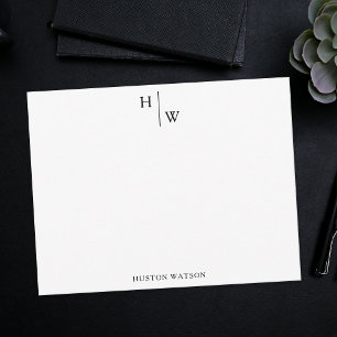 Tarjeta Pequeña Monograma profesional personalizado con nombre
