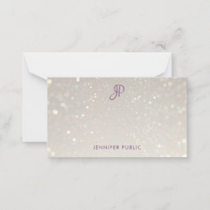 Tarjeta Pequeña Monograma simple personalizado de escritura a mano