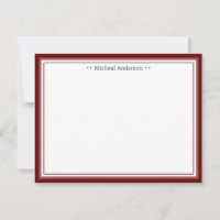 Monograma Simple Wine Border Classic Personalizado