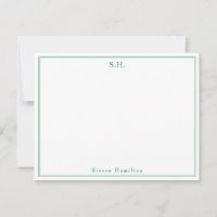 Monograma verde del bosque clásico Minimalista