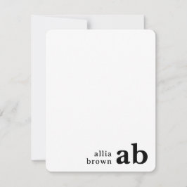 Tarjeta Pequeña Monograma Vintage | Diseño de Tipografía Minimalis