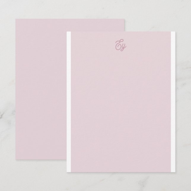 Tarjeta Pequeña Monograma violeta blanco elegante de lavanda de mo (Anverso / Reverso)