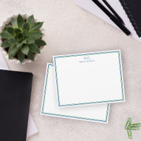 Monogramado azul de la marina verde