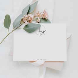 Tarjeta Pequeña Monogramaje de la estadística personalizada para m