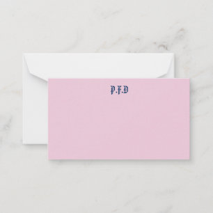 Tarjeta Pequeña Monogrammed Notecard