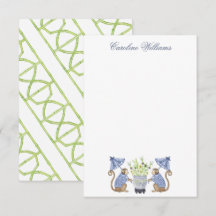 Monos Chinoiserie Acuarela Personalizados