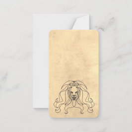 Tarjeta Pequeña monster lion medieval