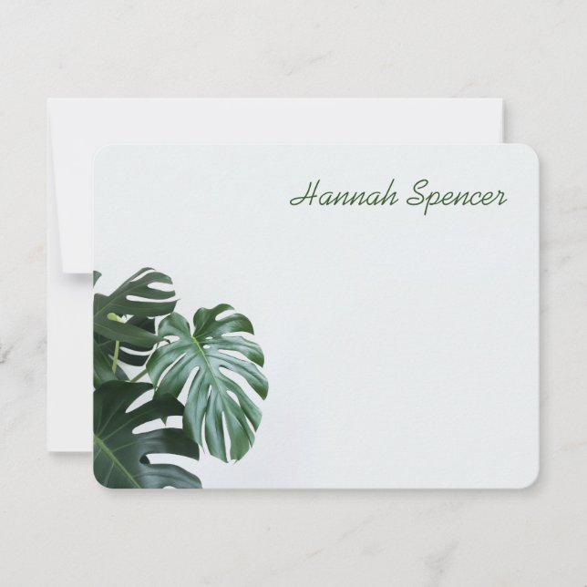 Tarjeta Pequeña Monstera moderna (Anverso)