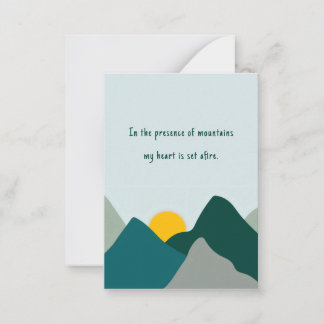 Tarjeta Pequeña Montaña Boho Teal