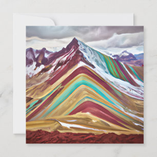 Tarjeta Pequeña Montañas arcoiris, también conocidas como Montañas