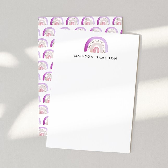 Tarjeta Pequeña Morado acuarela Arcoiris Estacionamiento personali (Subido por el creador)