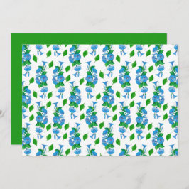 Tarjeta Pequeña Morning Glories Floral Botanical Note Card