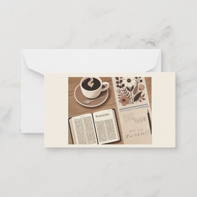 Tarjeta Pequeña Morning Mercis (Anverso)