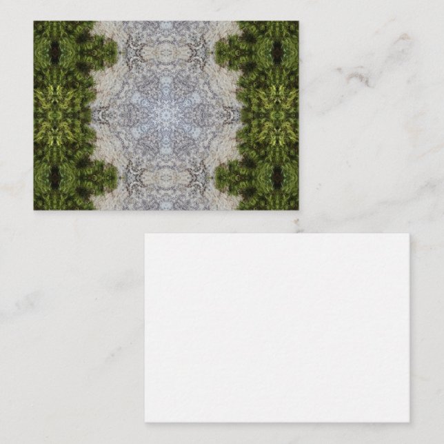 Tarjeta Pequeña Moss verdes y arte de la naturaleza terrestre (Anverso / Reverso)