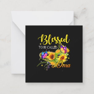Tarjeta Pequeña Mother Art Blessed To Be Called Oma Sunflower