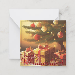 Tarjeta Pequeña Motivo, con regalos bajo el árbol de Navidad 37016