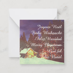Tarjeta Pequeña Motivo para la Navidad invierno mágico
