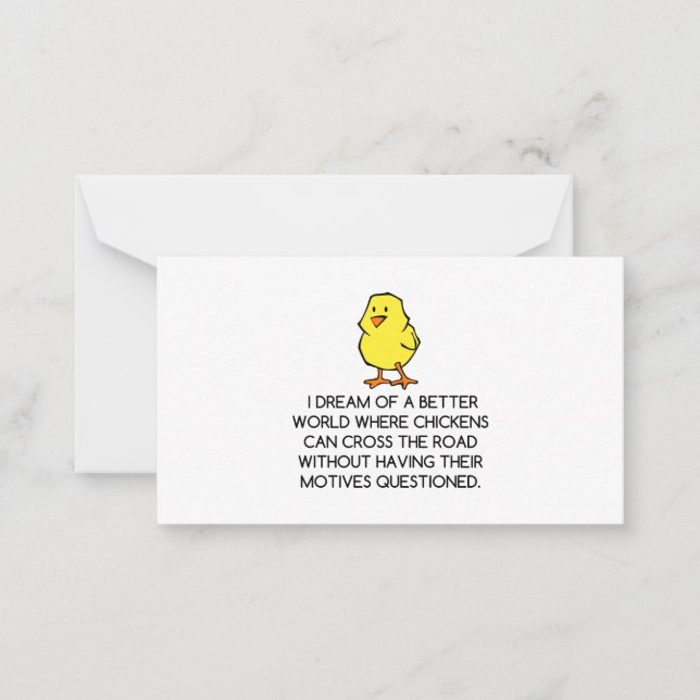 TARJETA PEQUEÑA MOTIVOS DE CHICKEN (Anverso)