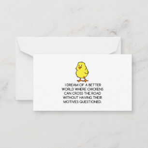 TARJETA PEQUEÑA MOTIVOS DE CHICKEN