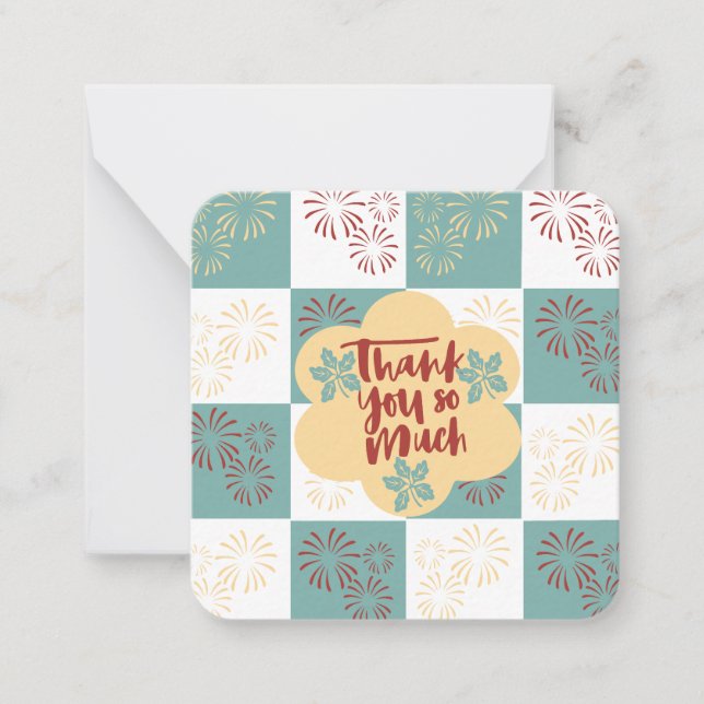 Tarjeta Pequeña Muchas gracias: (Anverso)