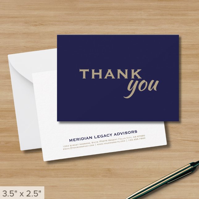 Tarjeta Pequeña Muchas gracias a los negocios profesionales simple (Subido por el creador)