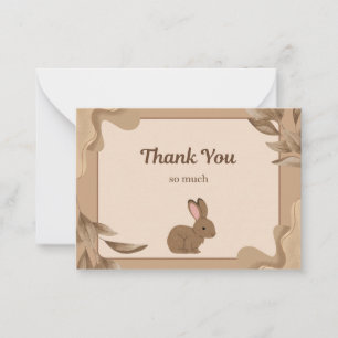 Tarjeta Pequeña ¡Muchas gracias de un conejito!