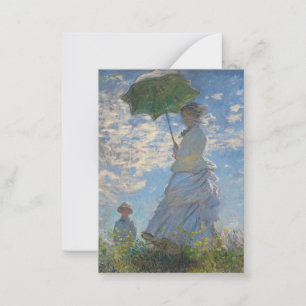 Tarjeta Pequeña Mujer con un parasol Claude Monet Arte Fino