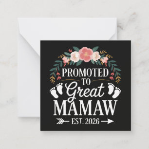 Tarjeta Pequeña Mujeres promovidas a Gran Mamaw