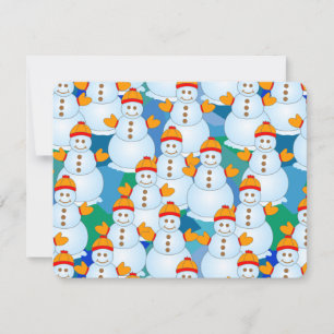 Tarjeta Pequeña Muñecos de nieve