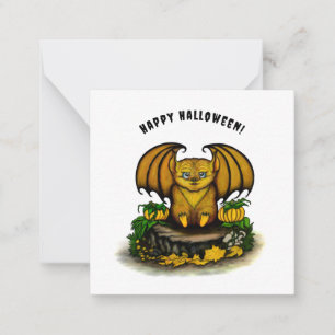Tarjeta Pequeña Murciélago lindo de Halloween
