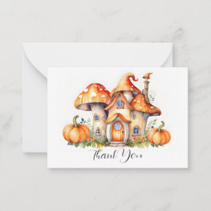 Tarjeta Pequeña Mushroom House Gracias