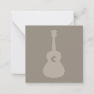 Tarjeta Pequeña Música de guitarra acústica tema PERSONALIZADO COL