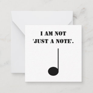 Tarjeta Pequeña Música Divertida No Solo Una