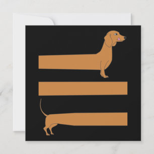 Tarjeta Pequeña Muy largo Dachshund divertido
