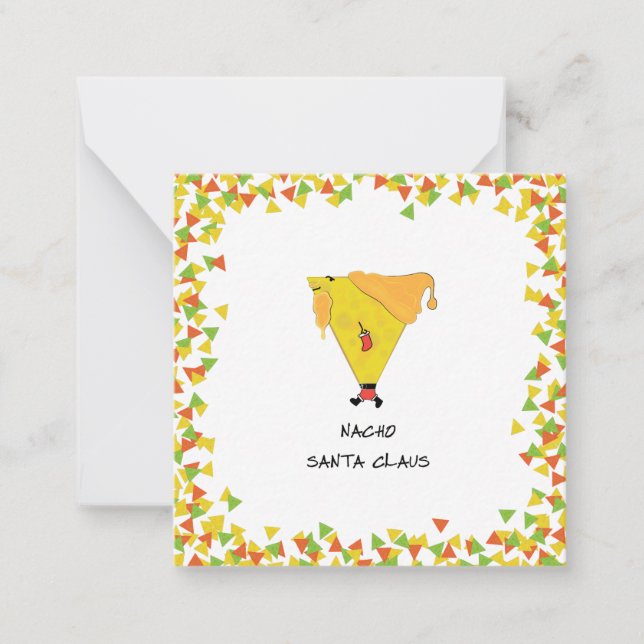 Tarjeta Pequeña Nacho Santa con Chips (Anverso)