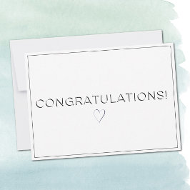 Tarjeta Pequeña Name, Address || Bright White Congratulations Flat