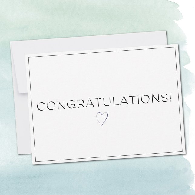 Tarjeta Pequeña Name, Address || Bright White Congratulations Flat (Subido por el creador)