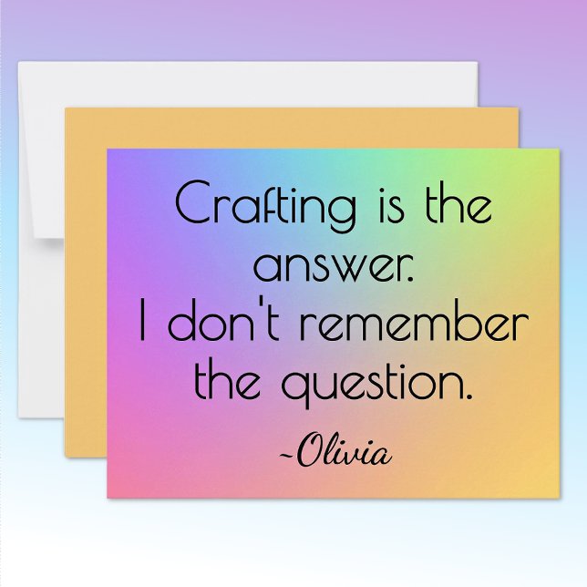 Tarjeta Pequeña Name, Bright Gradient Rainbow All-Occasion Flat (Subido por el creador)