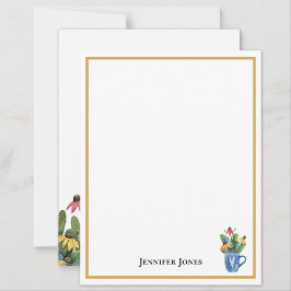 Tarjeta Pequeña Name Watercolor Coneflower Wildflowers & Greenery