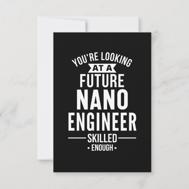 Tarjeta Pequeña NANO engineer gift (Anverso)