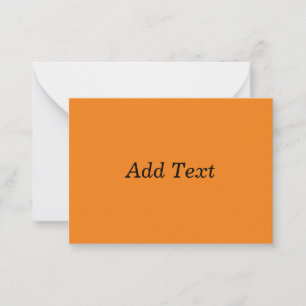 Tarjeta Pequeña Naranja Crea Tu Propio Texto Personalizado