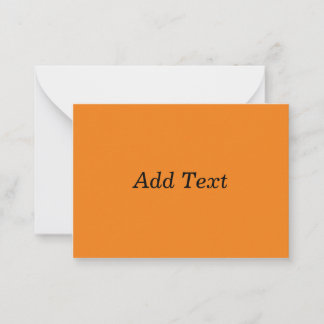 Tarjeta Pequeña Naranja Crea Tu Propio Texto Personalizado