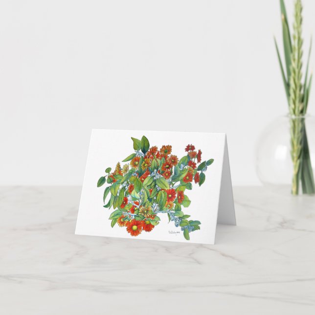 Tarjeta pequeña naranja Daisy (Anverso)