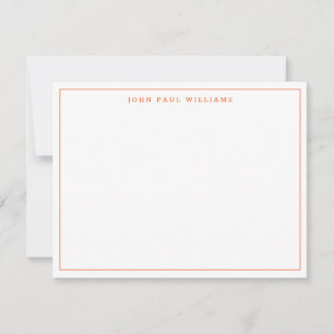 Tarjeta Pequeña Naranja de caída simple profesional moderno borde 