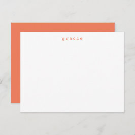 Tarjeta Pequeña Naranja de nombres personalizados de máquina de es