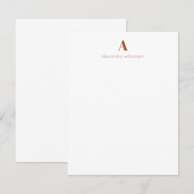 Tarjeta Pequeña Naranja minimalista moderno personalizado de óxido (Anverso / Reverso)