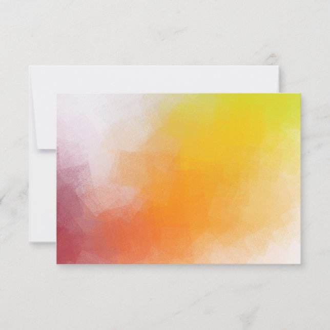 Tarjeta Pequeña Naranja Rojo Verde Arte abstracto moderno verde (Anverso)